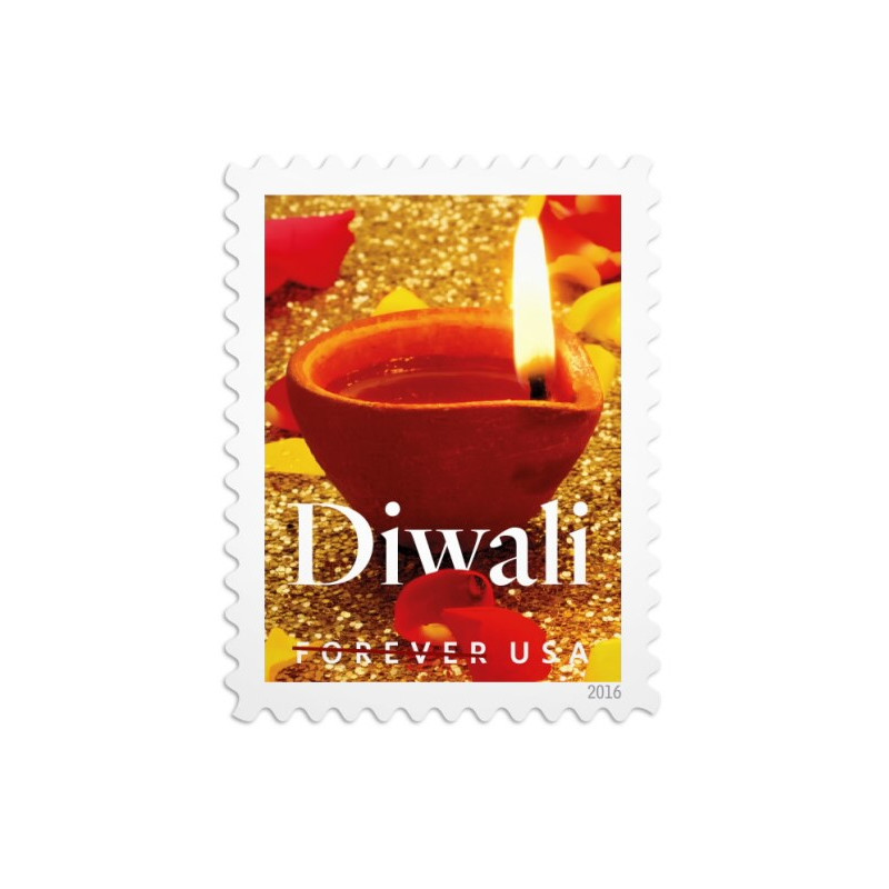 Diwali 2016 Forever Stamps Book of 20 USPS First Class Postage Stamps Booklet