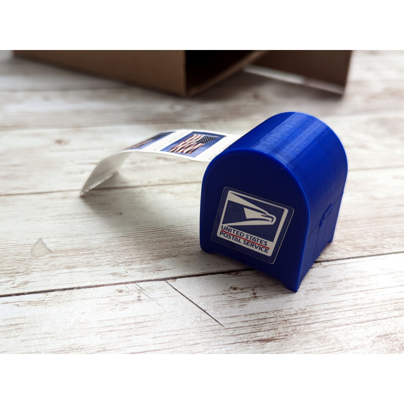 USPS post office metal roll stamp dispenser with intricate flower rose  pattern