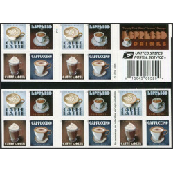 Espresso Drinks Forever Stamps Book of 20 USPS First Class Postage Stamps Booklet