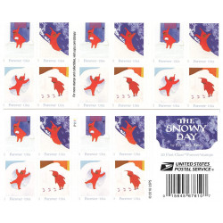 The Snowy Day Forever Stamps Book of 20 USPS First Class Postage Stamps Booklet