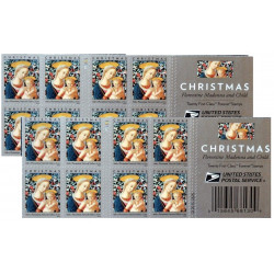 Christmas  Florentine Madonna Forever Stamps Book of 20 USPS First Class Postage Stamps Booklet