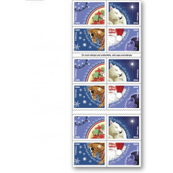 Christmas Carols Forever Stamps Book of 20 USPS First Class Postage Stamps Booklet