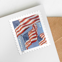 U. S. Flags 2022 Forever Stamps Book of 20 USPS First Class Postage Stamps Booklet