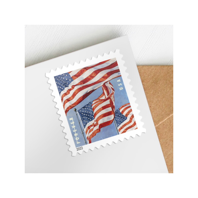 100 Forever Stamps 2023 U.S. Flag USPS First-Class Postage Stamps Coil of  100 PCS/Roll – plantationfurn
