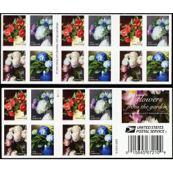 2017 Flowers from The Garden Forever Stamps Book of 20 USPS First Class Postage Stamps Booklet