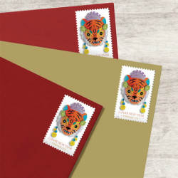 Lunar New Year: Year of Tiger Forever Stamps Book of 20 USPS First Class Postage Stamps Booklet