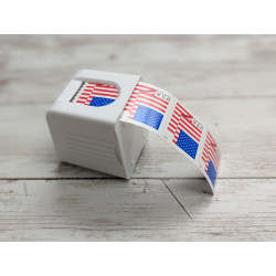 Mini Postage Stamp Roll Dispenser -W