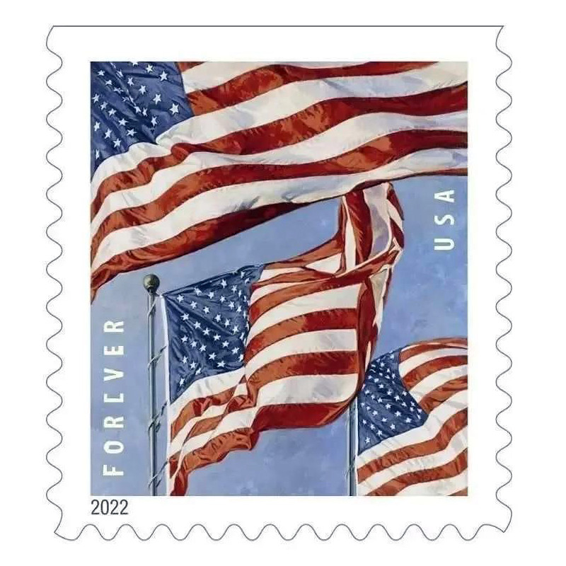 USPS Forever Stamps Four Flags 900 Stamps - 50 x ATM Booklets of 18