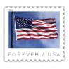 2017 - 2021 Forever Stamps 100 US Flag USPS First Class Postage Stamps Coil Roll