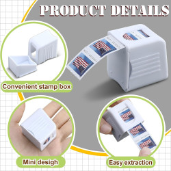 Mini Postage Stamp Roll Dispenser White
