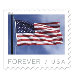 Forever Stamps 20 US Flag USPS First Class Postage Stamps Booklet
