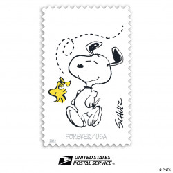Snoopy 2022 Charles M. Schulz USPS First-Class Postage Stamp 20 Stamps Booklet Sheet