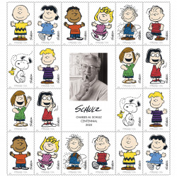 Snoopy 2022 Charles M. Schulz USPS First-Class Postage Stamp 20 Stamps Booklet Sheet