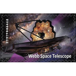 2022 USPS James Webb Space Telescope Forever Stamps - Booklet of 20 Postage Stamps