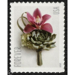 Contemporary Boutonniere Sheet of 20 Forever Postage Wedding Stamps Scott 5457