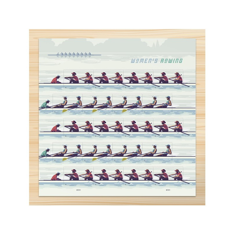 Women's Rowing 2022 Forever Stamps Book of 20 USPS First Class Postage Stamps Booklet