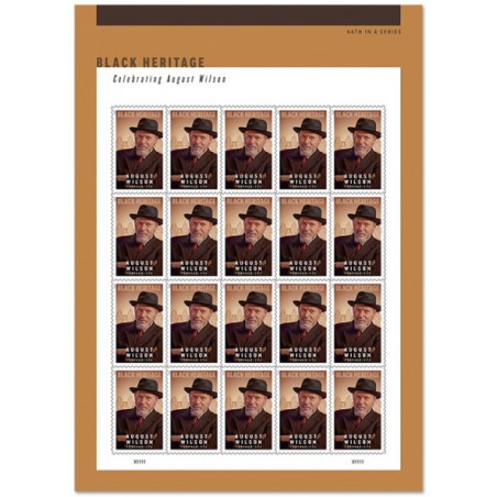 August Wilson 2021 Forever Stamps Book of 20 USPS First Class Postage Stamps Booklet